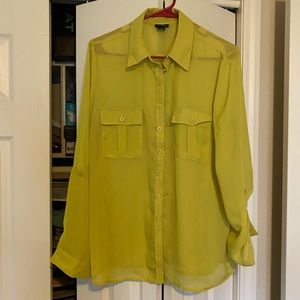 😍 Final Price! Sheer yellow blouse